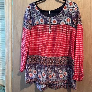 Free People Floral Boho Fall Blouse